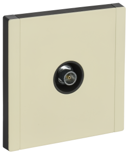 Розетка TV антенна С/У оконечная Металл серый сланец Forte&Piano