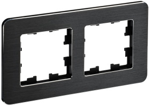 Рамка 2-я Металл Черный Brite