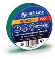 Изолента зелёная Safeline 15/10