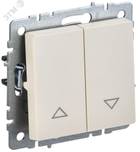 Выключатель 2-кл 10А С/У для жалюзи Бежевый Brite