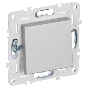 Переключатель 1-кл 10А С/У перекрестный Серебряный Skandy