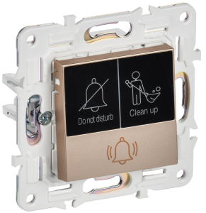 Кнопка звонка для отелей с индикатором Песочный Skandy