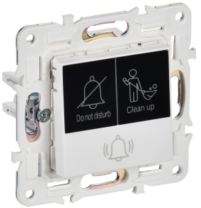 Кнопка звонка для отелей с индикатором Арктический белый Skandy