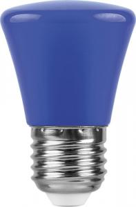 Лампа светодиодная 1W C45 (колокольчик) 230V E27 синий LB-372 для белт-лайта Feron