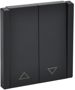 Выключатель 2-кл 10А С/У для жалюзи Черный Forte&Piano