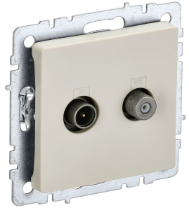 Розетка TV антенна + SAT С/У Бежевый Brite