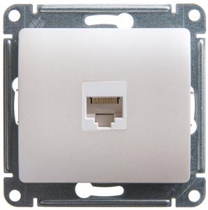 Розетка компьютерная RJ45 кат.5Е перламутр Glossa