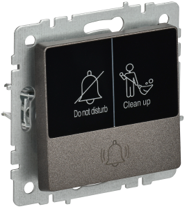 Кнопка звонка для отелей с индикатором Темная Бронза Brite