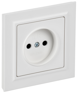Розетка 1-м 10А С/У в сборе Арктический Белый Brite
