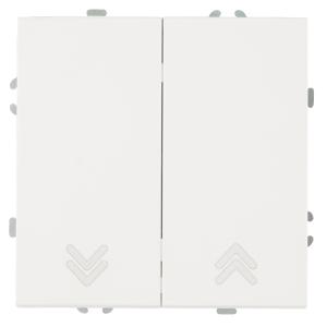 Выключатель 2-кл 10А С/У кнопочный Белый фарфор Эмили