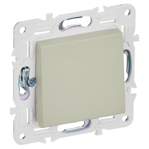 Переключатель 1-кл 10А С/У перекрестный Бежевый Skandy