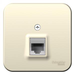 Розетка компьютерная RJ45, кат.5E,О/У молочный BLANCA