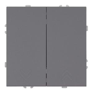 Переключатель 2-кл 10А С/У Самозажимные клеммы Платиново-серый Эмили