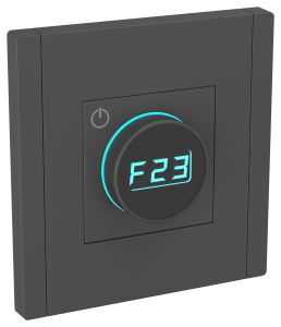 Термостат для теплого пола с электронным индикатором Черный Forte&Piano