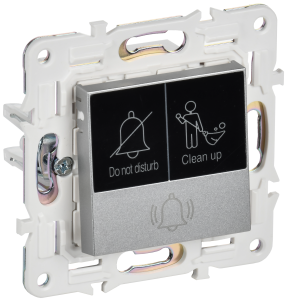 Кнопка звонка для отелей с индикатором Серебряный Skandy