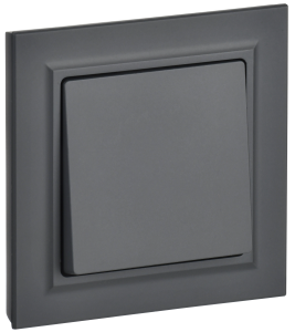 Выключатель 1-кл 10А С/У в сборе Графит Brite