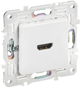 Розетка HDMI С/У Арктический белый Skandy