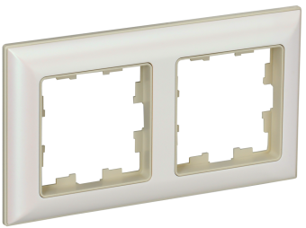 Рамка 2-я Бежевый/Жемчужный Brite