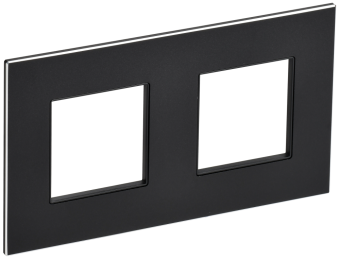 Рамка 2-я Металл Черный Skandy
