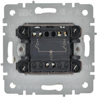 Выключатель 2-кл 10А С/У Белый Brite