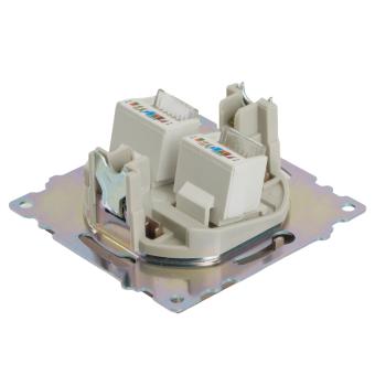Розетка RJ45+RJ45 С/У Шампань Катрин
