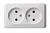 Розетка 2-м 16А О/У Белый Etude