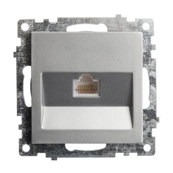 Розетка RJ-45 С/У Серебро Катрин