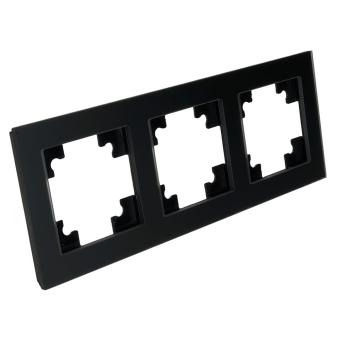 Рамка 3-я стекло Черный матовый Катрин