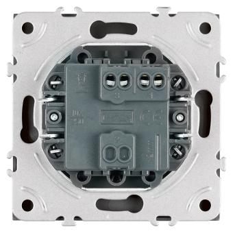Выключатель 1-кл 10А С/У Платиново-серый Эмили