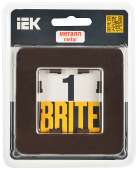 Рамка 1-я Металл Коричневый RE AL Brite