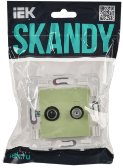 Розетка TV антенна + SAT С/У Мятный Skandy