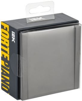 Выключатель 1-кл 10А С/У кнопочный Сталь Forte&Piano