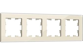 Рамка 4-я Стекло Ванильный Brite