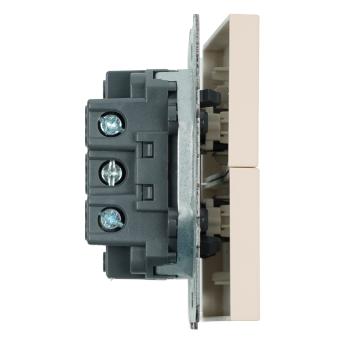 Выключатель 2-кл 10А С/У Кашемир Эмили