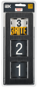 Рамка 3-я Металл Черный RE AL Brite