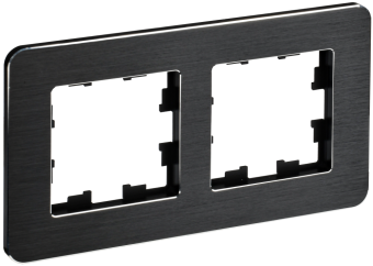 Рамка 2-я Металл Черный Brite