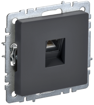 Розетка RJ45 кат.6 С/У Графит Brite