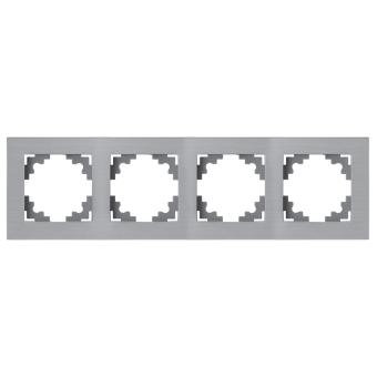 Рамка 4-я металл Серебро Катрин