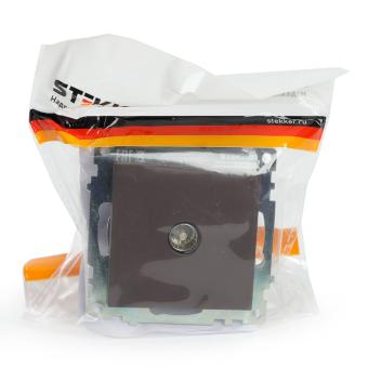 Розетка TV антенна С/У Шоколад Катрин