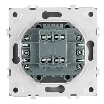 Переключатель 1-кл 10А С/У Платиново-серый Эмили