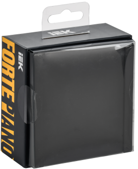 Выключатель 1-кл 10А С/У Металл Черный Forte&Piano