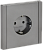 Розетка 1-м 16А С/У З/К винтовое крепление Сталь Forte&Piano