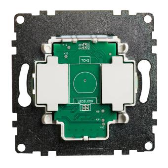 Выключатель 2-кл 5А С/У сенсорный Черный Катрин