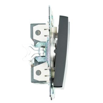 Выключатель 2-кл 10А С/У Черный Катрин