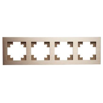 Рамка 4-я металл Шампань Катрин