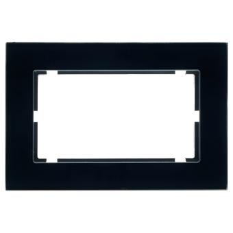 Рамка  2-я без перемычки стекло Черный Катрин