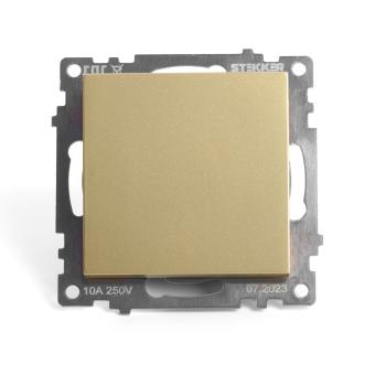 Выключатель 1-кл 10А С/У Золото Катрин