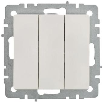 Выключатель 3-кл 10А С/У Белый Brite