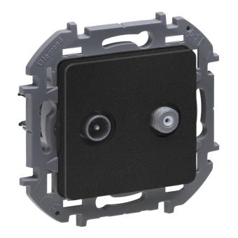 Розетка TV/SAT "звезда" Антрацит Legrand INSPIRIA