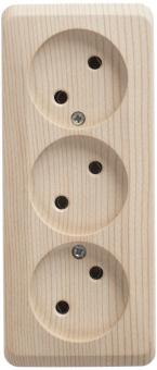 Розетка 3-м 16А О/У Сосна Etude